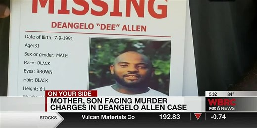 Mother, son facing murder charges in DeAngelo Allen Case