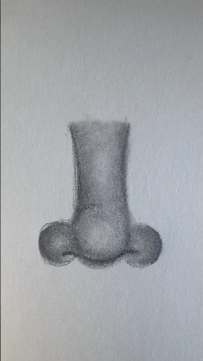 How to draw EASY REALISTIC NOSE with TRICK step by step for BEGINNERS 👃 #shorts#nose