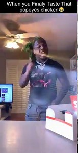 171K views · 3.4K reactions | When You Finally Taste That Popeyes Chicken藍 #onmykids | Reggie Baybee | Facebook