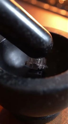 Keyboard Switch Gets SMASHED In Mortar! Is This The Most Satisfying Keyboard Mod? ASMR #Shorts