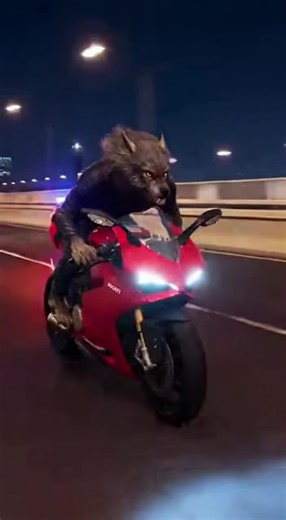 #werewolf #Ducati #fyp #Goviral Werewolf running down the interstate on a Ducati