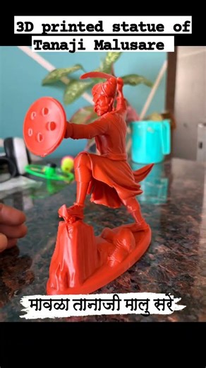 Powerful 3D Printed Statue of Tanaji Malusare | Full Detail Model #gszone #3dprinting #art