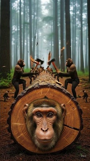 Monkey Stuck in Tree Log 🐒 | Rescue Mission