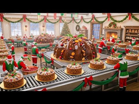 Inside a Traditional Christmas Pudding Factory: From Dried Fruits to Santa’s Feast (Full Process)