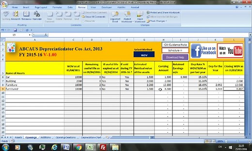ABCAUS Excel Depreciation Calculator FY 2024-25 Companies Act 2013
