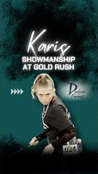 Karis in hog Showmanship at Gold Rush Classic livestock show! #showpigs #pigs #stockshowlife