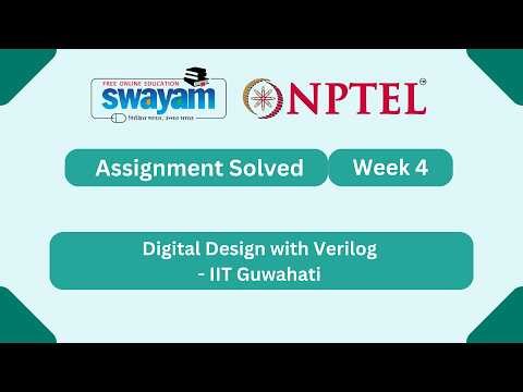 Digital Design with Verilog Week 4 | NPTEL ANSWERS 2026 #nptel2026 #myswayam #nptel #nptelexam