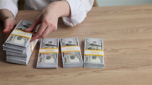 Stacks of Money | Premium Stock Video Footage