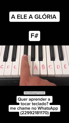 A Ele a Glória tutorial fácil e rápido no teclado para iniciantes ( aula de teclado) #piano