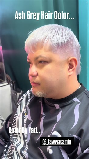Stunning Ash Grey Hair Transformation by Barber Yati