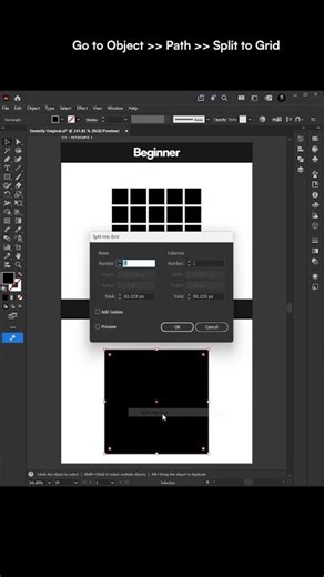 Split Into Grid Tutorial Adobe Illustrator #DesignTips #Creative