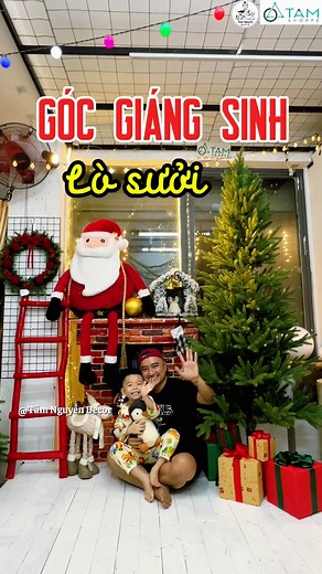 Trang trí góc Giáng sinh đơn giản với lò sưởi và ông già Noel ú ụ 🎄🎅 #tamnguyendecor #giangsinh #trangtrinhacua #noel #christmasdecor | Tâm Nguyễn Decor