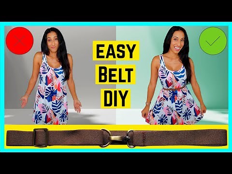 How to Sew an Elastic Belt for Dress | FAST High Waist Belt Sewing Tutorial