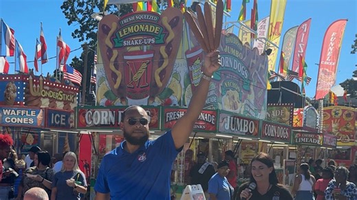 KARK 4 Today anchor Gary Burton Jr. wins corn dog eating contest at Arkansas State Fair