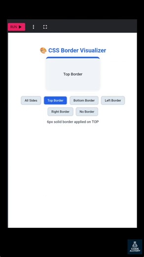 border example in css | css borders #css #border #webdesign #shortsviral | Code Alchemy