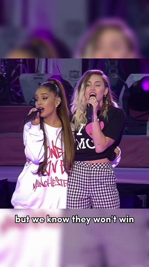 Ariana Grande and Miley Cyrus Singing 'Don't Dream It's Over'