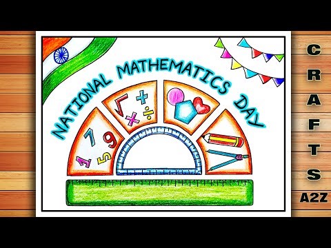 National Mathematics Day Drawing | Front Page Design of Mathematics | Maths Front Page Design
