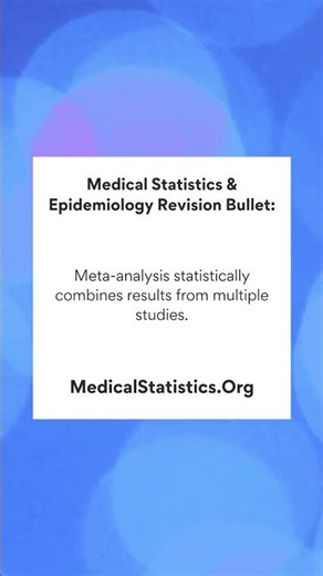 Daily Medical Statistics & Epidemiology Exam Revision Bullet