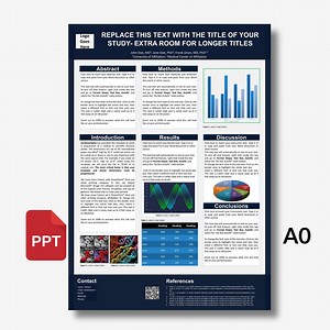 Powerpoint Research Poster Template A0 Portrait | Abstract Presentation for Academic & Professional Conferences - Etsy