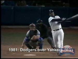 1981 World Series Final Out - LA Steve Howe gets New York Yankee Bob Watson to fly out