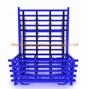 [Hot Item] Dinganda Glass Machine Glass Stock Racks Stands L Shape Shelf Steel Frame Stand Loading Capacity 4 Ton for Insulated Glass and Tempered Glass