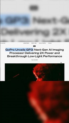 GoPro unveils new GP3 processor