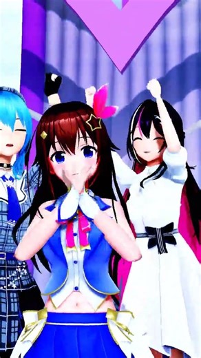 (MMD) 爆裂愛してる (ときのそら ,Azki ,星街すいせい)