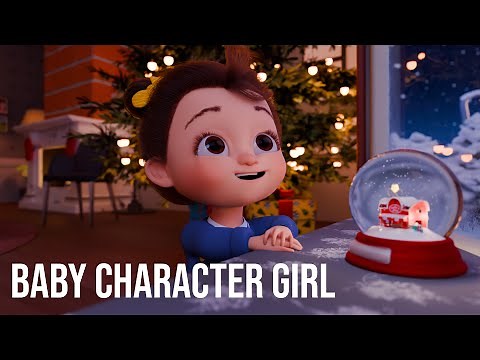 Baby Character Girl Fully Rigged Game Ready Animation Ready
