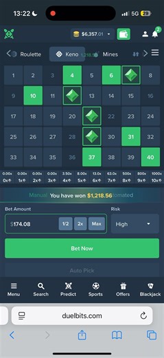 $6000 Profit In 40 Seconds On Keno!👀 Code mctruck on duelbits for $500 tip monthly giveaway!