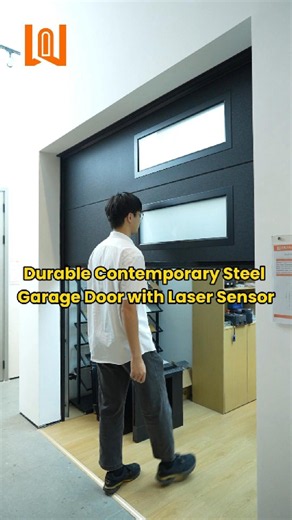 Durable Contemporary Steel Garage Door with Laser Sensor #homedesignideas #homeupgrade #garagedoors