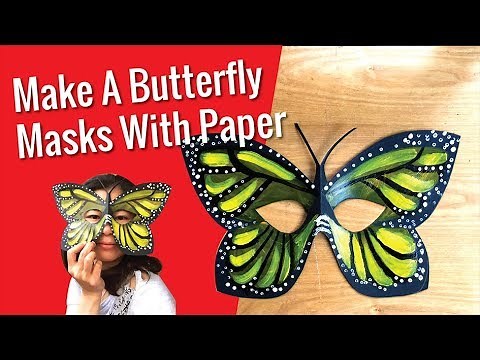 How To Make A Butterfly With paper 2 | Masquerade Mask Tutorial | Easy painting art