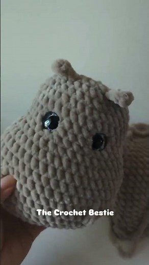 Harlow the Hippo #crochet #crochethippo #amigurumi #yarn #crochetpattern