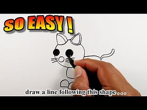 How to draw a cat adopt me | Easy Drawings