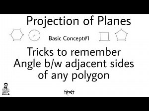 1. Projection of Planes | Basic Concept#1 | Angle b/w Two Adjacent Sides of any Polygon
