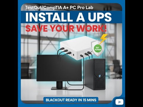 Install a UPS: CompTIA A+ / TestOut PC Pro Lab | Protect Your Work! (Ensign College)