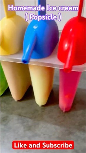 Easy 5 minute Ice cream Popsicle Recipe #shortsfeed #recipe #icecream