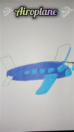 How to Draw an Aeroplane | Simple and Easy Plane Drawing | Creative Art Shorts