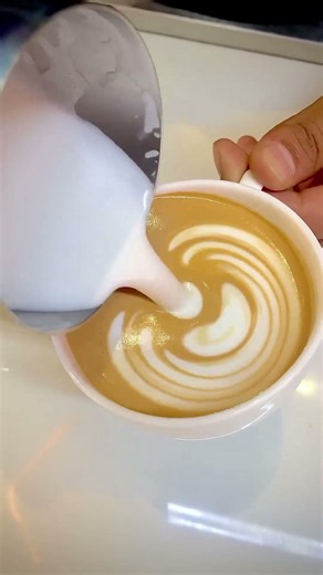 Latte Art Tulip for Beginners ☕🌷 Easy Step-by-Step Tutorial | Coffee Shorts