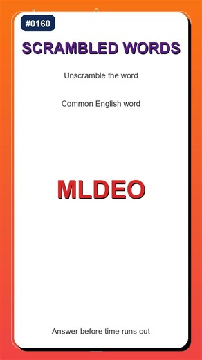 Scrambled Words Challenge #0160 | Unscramble the Word Fast