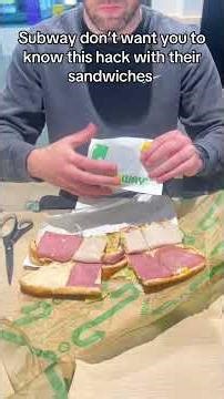 Subway sandwich hack! You’ve got to eat them like this?
