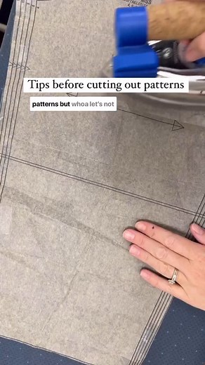Lorenza Hallahan | Tips before you even think about cutting out that fabric. . Iron your paper pattern with low heat and no steam. Get all those folds out... | Instagram