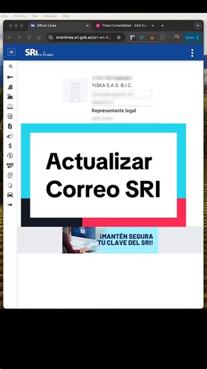 Cómo actualizar el correo electrónico en el SRI Ecuador