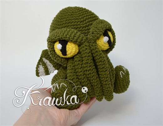 Crochet Pattern ENG (PDF) Cthulhu Monster by Krawka | Amigurumi Horror Creature Tutorial (download) - Etsy