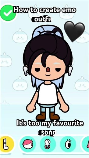 How to create🖤emo🖤 outfit#Toca Boca #tocalifeworld #emo ￼