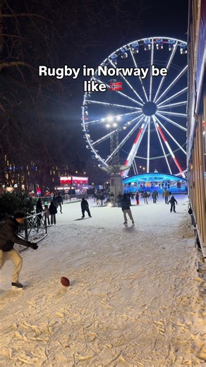 Indoor Rugby in Norway's Snowy Skate Park