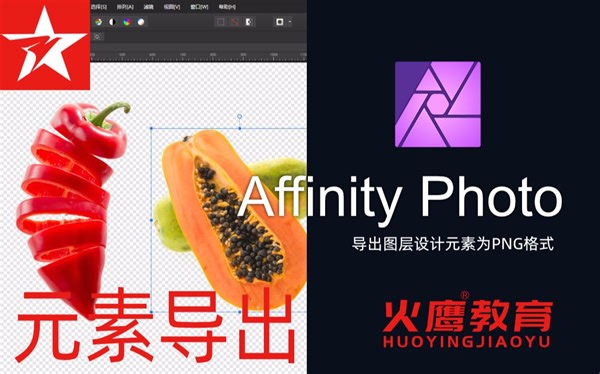 67Affinity Photo快速导出图层设计元素为PNG格式