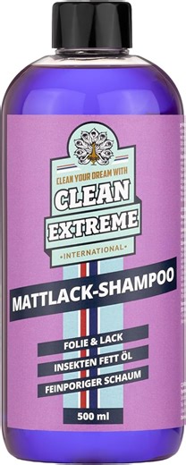 Mattlack Autoshampoo Konzentrat 500ml - Auto Shampoo zum Reinigen von Autolack Matt, Matt-Folie, Autosprühfolie
