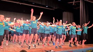 We get all the students leading their parents on stage. Look at their confidence! | JUMP JAM