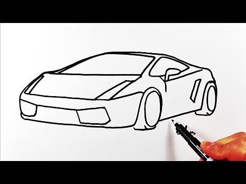 Kolay Araba Çizimi / Adım Adım Basit Spor Araba Lamborghini Nasıl Çizilir