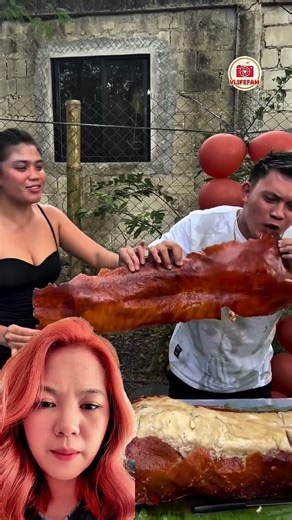 “Mukbang Duo Takes on the Giant Lechon Skin!” #mukbang #pinoyfood #cebulechon #lechon
